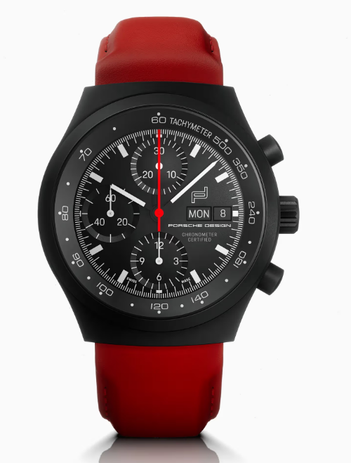 Review Porsche Design Chronograph 1 – All Black Numbered Edition with leather strap WAP07105326LBR watch Price
